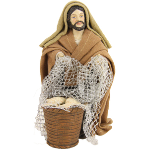 ฟิกเกอร์ชาวประมงในฉากการประสูติของพระเยซู ขนาด 13 ซม. ของเล่นคริสต์มาส - ผลิตในเยอรมนี รุ่น 9069-K114-26 - Product Image 1