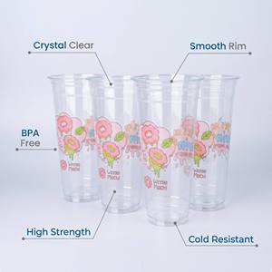 Vaso de Plástico PET Desechable Multicapa para Té con Leche, 89 mm, 24 oz, Tamaño Espresso, Diseño Simétrico, Extra Resistente, Logotipo Personalizable - Product Image 3