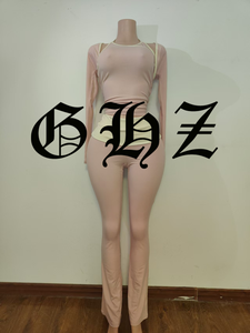 Completo Loungewear Personalizzato con LOGO per Ragazze Alte e Taglie Forti 2026 - Set Due Pezzi Casual da Donna in <span class=keywords><strong>Cotone</strong></span> Modal con Maniche Lunghe e <span class=keywords><strong>Leggings</strong></span> a Zampa Pieghevole - Product Image 4