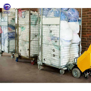 Zinc acier personnalisé laminage métal galvanisé entrepôt industriel logistique chariots de blanchisserie à usage intensif - Product Image 5