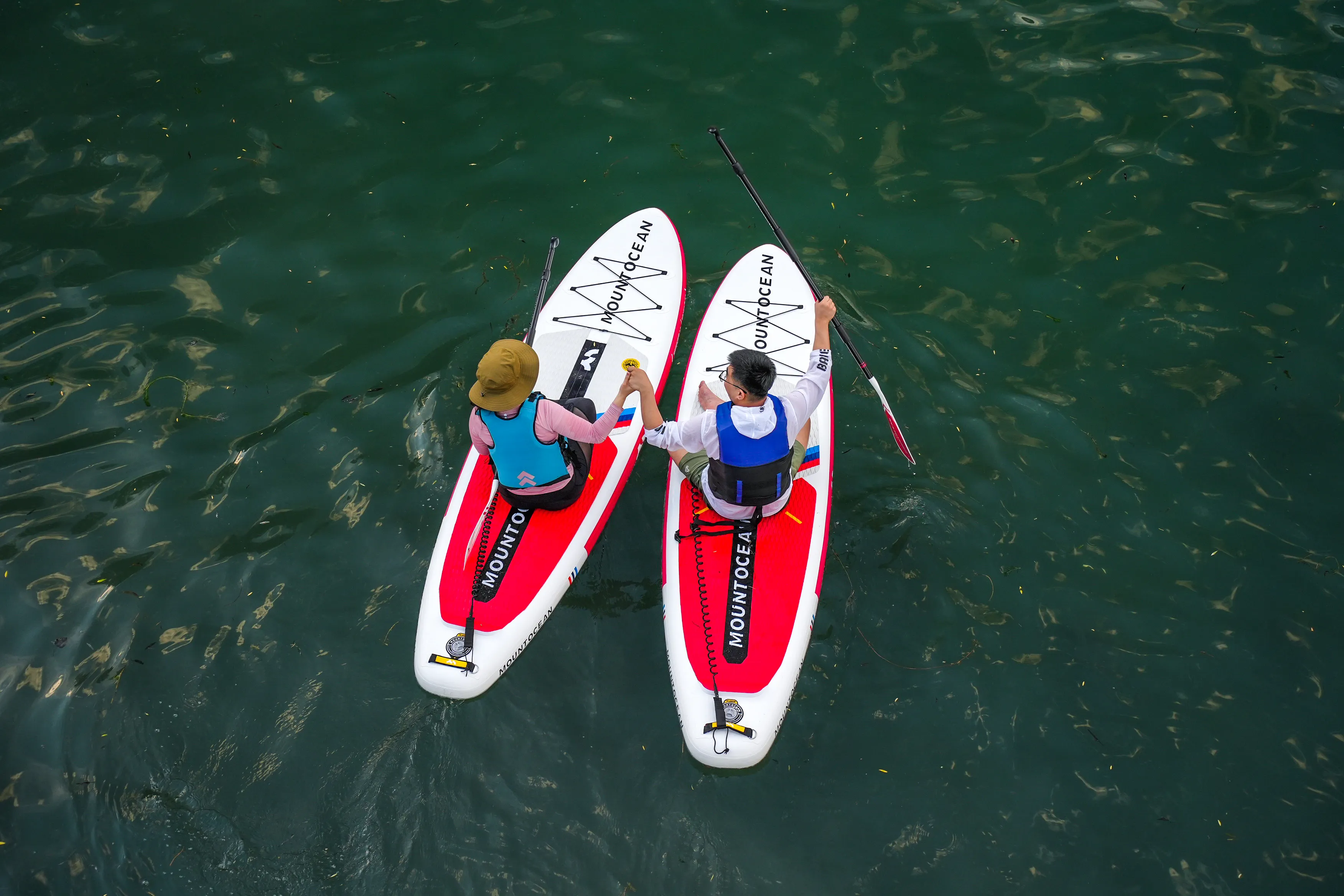 2024 Nouveau Design Léger Stand Up Paddleboard avec Pagaie SUP Kayak Réglable pour Débutants-Fabriqué en Plastique Fibre de Verre PVC