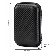 Étui de rangement noir EVA antichoc pour disque dur mobile sac de protection étanche pour voyage et camping à usage spécial