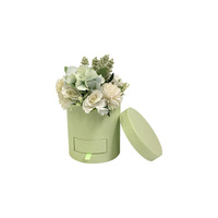 Petite taille tiroir rond cadeau boîte à chapeau bijoux fleur rose chocolat macaron bouquet cadeau emballage boîte en papier avec tiroir