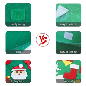 Árbol <span class=keywords><strong>de</strong></span> fieltro <span class=keywords><strong>de</strong></span> <span class=keywords><strong>Navidad</strong></span> para colgar en la <span class=keywords><strong>pared</strong></span>, 26 adornos desmontables - Product Image 4