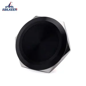 Alta qualità nera 30mm di diametro breve typee Off 1NO momentanea Non illuminata in metallo interruttore a pulsante con 2 pin per auto