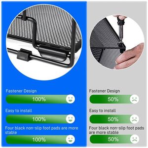 Hot Sale Multifunction Storage Desktop <b>Foldable</b> Paper Letter Organizer 4-Trays Metal Mesh Folding File <b>Desk</b> Organizers Drawer - Product Image 5