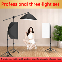 Kit de studio photo professionnel avec support d'éclairage, boîte à lumière 50x70CM, réflecteur en polyéthylène à haute teneur en particules pour vidéo