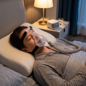 <span class=keywords><strong>Masque</strong></span> CPAP facial complet de qualité médicale certifié CE Classe II avec coussin en silicone ventilé pour thérapie <span class=keywords><strong>respiratoire</strong></span> adulte - Product Image 1
