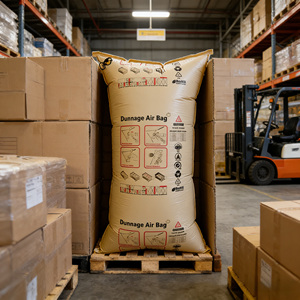 Sacs de calage gonflables personnalisés, réutilisables et recyclables, antichoc, pour expédition de marchandises, en papier kraft - Product Image 1