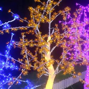 Decoración de Jardín para Bodas, Luces Impermeables para Árboles, Árbol de Flores de <span class=keywords><strong>Cerezo</strong></span> Artificial con Luces LED para Exteriores - Product Image 2