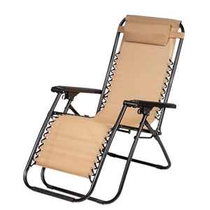 Poltrona Beige GRAVITY 65x175x110 cm per Uso in Spiaggia - Product Image 1