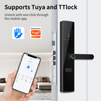 Bluelock Fabrieks Prijs Handgreep Slot Universeel Aluminium Legering WiFi Vingerafdruk Wachtwoord Slimme Deurslot