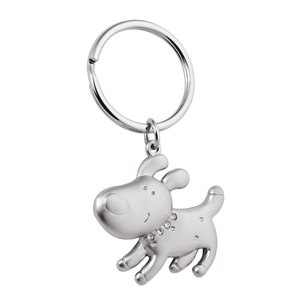 Portachiavi raso per cani eleganti portachiavi in cristallo - Product Image 1