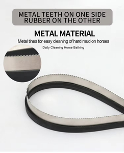 Brosse de toilettage pour chevaux en acier inoxydable, manche en bois de luxe, outil de démêlage facile à utiliser pour les chevaux, sûr, élégant et personnalisable - Product Image 3