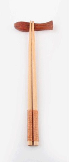 Light chopsticks brown line wrap