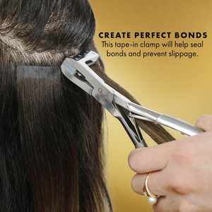 Pince à extensions capillaires <span class=keywords><strong>Everlong</strong></span> en acier inoxydable avec revêtement en silicone pour une pose sécurisée et durable des extensions adhésives - Product Image 4