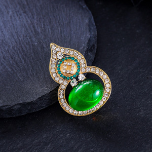 Weiman Exquisito Nuevo Broche de Calabaza de Estilo Chino, Elegante Pin de Aleación con Zirconia de Estilo Nacional para Cheongsam, Accesorio para Boda y Fiesta - Product Image 4
