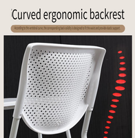 Vente en gros bon marché de chaise de bureau en maille Base métallique empilable sans bras Formation Réunion École Hôtel Salon Utilisation Tissu Acier