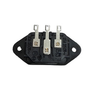 Connecteur industriel IEC60320 C14 à montage sur panneau, prise d'alimentation CA, 3 broches, prise à vis, 10A 250V, borne de connexion à souder