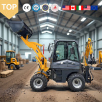 Mini-chargeuse compacte sur roues 2026 avec moteur diesel, garantie 1 an, pompe hydraulique haute performance pour la ferme