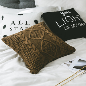 Super Soft Cushion <strong>Cover</strong> 45*45 Cozy Twist Delicate Knitted Bed Pillow Case Nordic <strong>Sofa</strong> Home Decorative <strong>Throw</strong> Pillow <strong>Cover</strong> Dy - Product Image 3