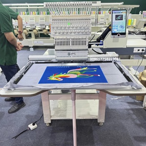 新款银河12 15 20针单头电脑工业绣花机套装帽子面料衬衫标志阿格巴达 - Product Image 1