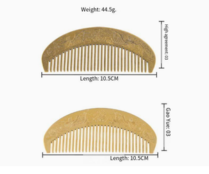 Fornitura diretta della fabbrica ottone Pisces piccolo pettine splendida Boutique doppia faccia intagliato Fine dente in ottone pettine all'ingrosso. - Product Image 2