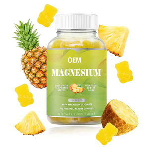 Gomitas de glicinato de magnesio, suplemento sanitario de relajación vegana, memoria y atención, OEM con etiqueta privada - Product Image 4