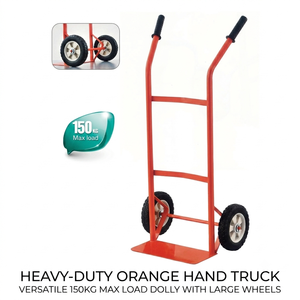 Red Steel Hand Cart 2 Wheels Durable Powder Coated Platform <b>Trolley</b> for <b>Moving</b> Transport - Product Image 6