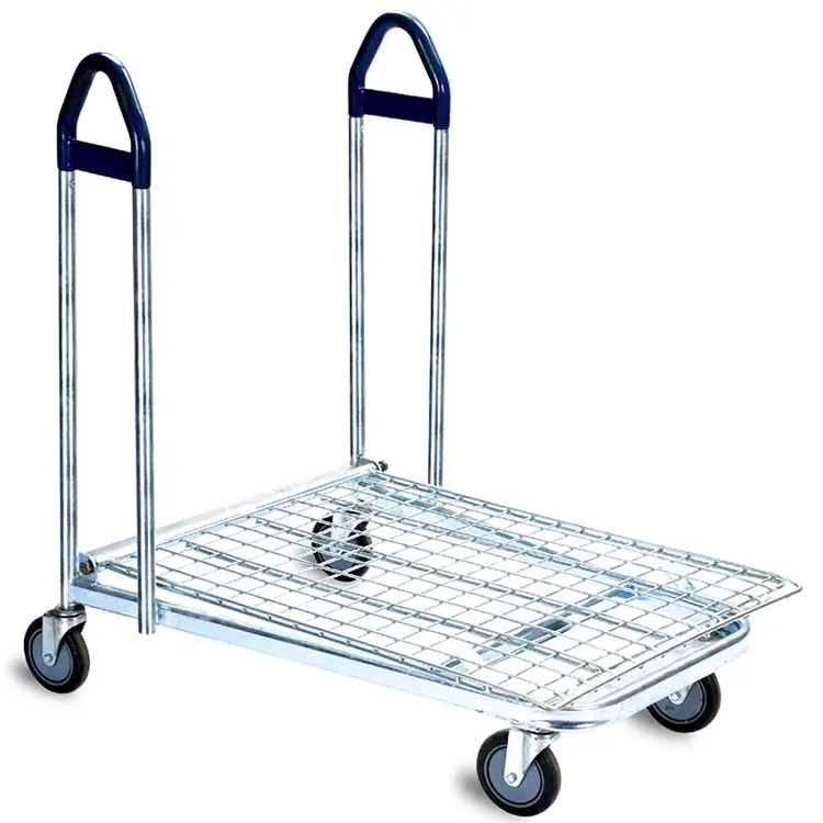 Fabriek Goedkope Prijs Zware Magazijn Handtruck Vrachtwagens Platform Trolleys