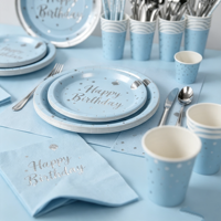 Service de table de fête d'anniversaire pour enfants de luxe Lanweier, en papier, style lapin et œuf, ensemble complet avec tous les accessoires, personnalisable