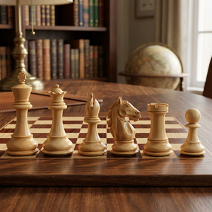 Handmade <b>Wooden</b> <b>Chess</b> Pieces <b>Set</b> Natural Finish Classic Design Outdoor for Playing Unisex - Product Image 3