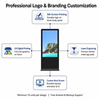 Écran d'affichage numérique LCD sur pied 43 49 55 65 pouces avec boîtier métallique pour magasin de détail, hôtel, aéroport, fournisseur OEM