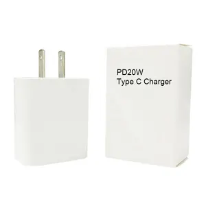 Customized 20W Pd Wall Charger Printed Logo Package Manufacturer Original I Phone Charger Adapter Portable Chargers