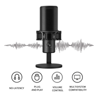 Nouvelle qualité USB ordinateur filaire dynamique condensateur Smart filaire Microphone professionnel avec filtre populaire