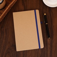 Carnets de notes kraft ligne A5 GF avec logo personnalisé cahiers de composition à couverture rigide lignée au collège avec sangle