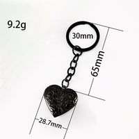 Ywyougang Porte-clés Cœur Double 4 Couleurs, Cadre Photo Ouvrable, Pendentif Amour en Acier Inoxydable, Cadeau