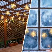 Guirlandes lumineuses LED de Noël, lanternes suspendues blanc chaud IP44 3m, décoratives pour fêtes et maison