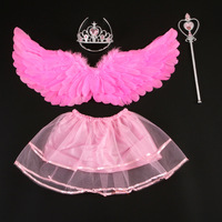 Ailes d'ange arc-en-ciel pour adultes, cadeau de fête d'halloween, ailes de plumes colorées, accessoires de déguisement, spectacle de fées pour petite fille princesse