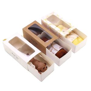 Caja <span class=keywords><strong>de</strong></span> Papel Kraft para embalaje <span class=keywords><strong>de</strong></span> alimentos, embalaje en polvo con impresión personalizada, para postres, galletas y rosquillas, el producto más vendido <span class=keywords><strong>de</strong></span> china - Product Image 1