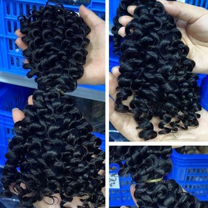 Cheveux humains en vrac FH Body Wave Kinky Curly pour micro-tresses, dreadlocks au crochet, tressage bohème, extensions 100% cheveux humains - Product Image 2
