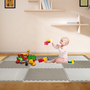 Tapis de jeu en mousse Extra Large, gris/blanc, pour bébé, Puzzle de sol - Product Image 2