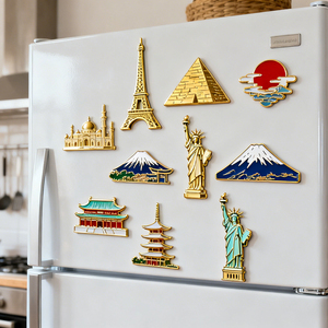 Imán de nevera metálico ecológico al por mayor del fabricante, recuerdos turísticos de Pascua, diseños personalizados, imán fuerte para refrigerador - Product Image 2