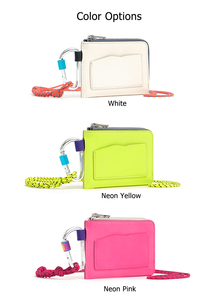 Carteras de cuero Pu vegano Rfid personalizadas # PA0107 Carteras delgadas y Monederos Monedero <span class=keywords><strong>Piel</strong></span> Rosa <span class=keywords><strong>Cartera</strong></span> con cremallera superior con correa colgante larga - Product Image 4