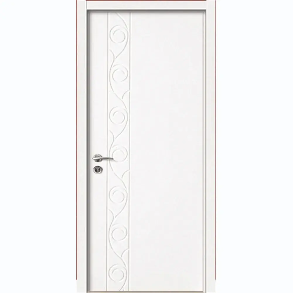 Wholesales Professional Wooden Door White Interior Modern Design Door Custom Solid Wood Apartment Door