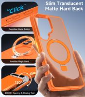 Coque transparente magnétique antichoc avec support invisible pour Samsung Galaxy S26 Ultra, S25 Ultra, S24, S23, S22, S25 FE