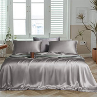Draps en rayonne de bambou et viscose, ensemble de literie 4 pièces, vente en gros, ensemble de draps ajustés en bambou 100% biologique