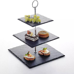 Plato de roca multicapa, soporte para cupcakes, frutas, aperitivos, plato para servir para boda, fiesta de cumpleaños, Festival, estante de exhibición de pasteles - Product Image 1