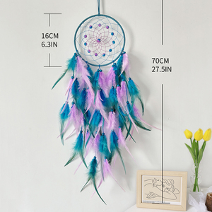 Plumes attrape-rêves tenture murale élégante Art mural chambre décoration fenêtres <span class=keywords><strong>balcon</strong></span> chambre cadeau de fête de mariage pour filles enfants - Product Image 4