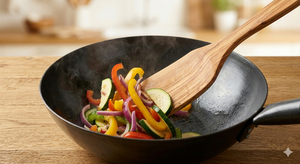 Juego de utensilios de madera para servir ensalada con mango largo, cuchara, tenedor y espátula delgados para pasta, para cocina y comedor - Product Image 4